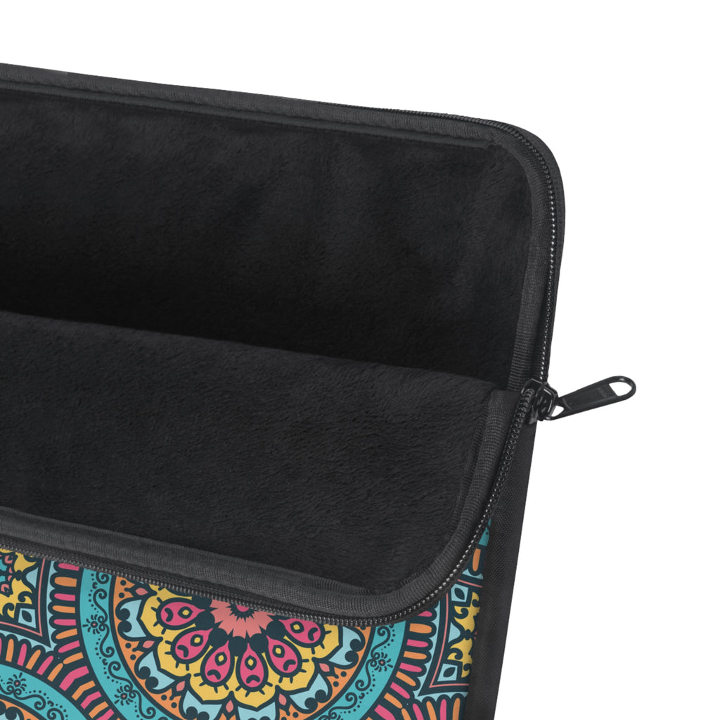 Colorful Boho Laptop Sleeve | Stylish Tech Case, Unique Computer Bag, Mandala Design, Gift for Students and Professionals