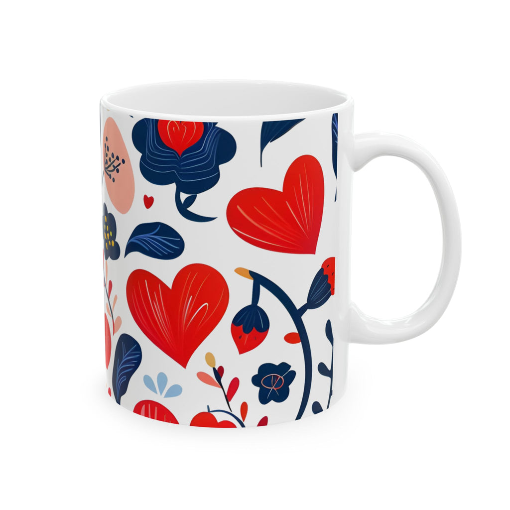 Floral Ceramic Mug - Perfect For Tea Lovers, Gift For Her, Valentine's Day, Mother's Day, Cozy Coffee Drinkers