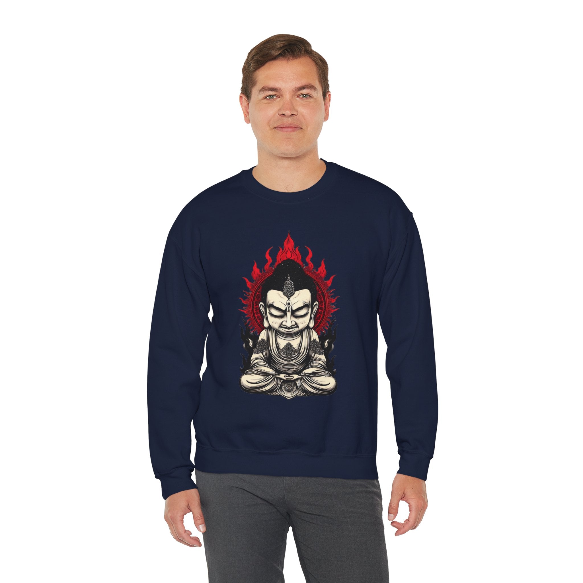 Buddha Flame Crewneck Sweatshirt