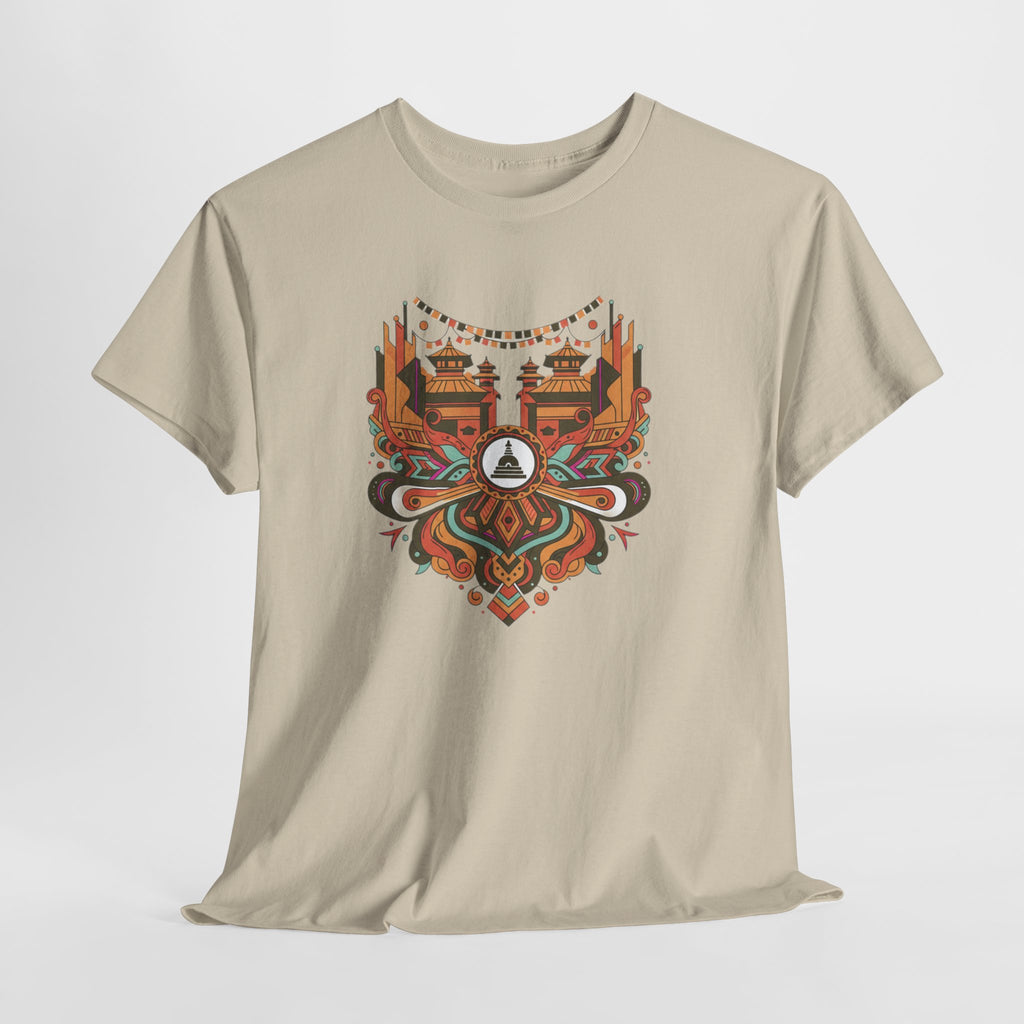 Mandala Cityscape Tee — Boho Urban Art Graphic T-Shirt