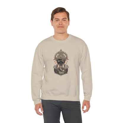Elephant Mandala Crewneck Sweatshirt — Spiritual Indian-Inspired Graphic