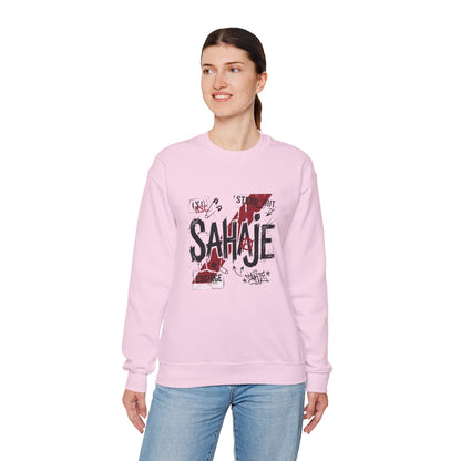 Sahaje Graphic Crewneck Sweatshirt – Streetwear Logo Pullover