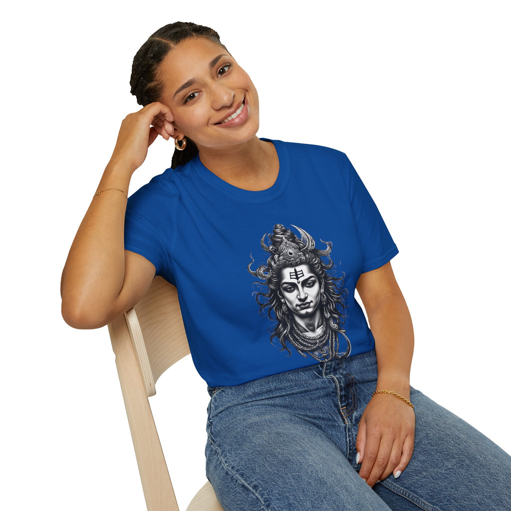 Shiva Portrait T-Shirt – Detailed Hindu Deity Graphic Tee