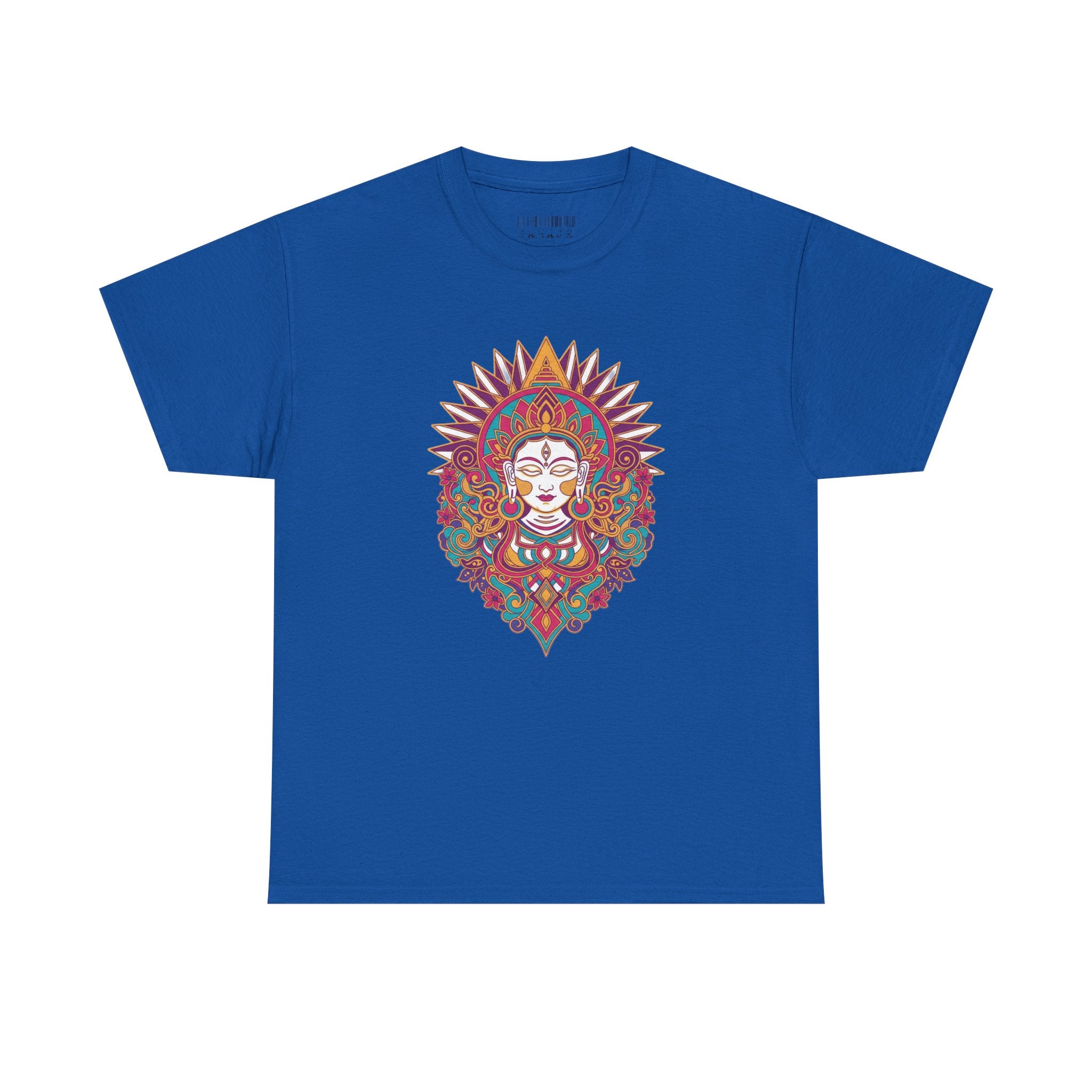 Spiritual Goddess Sun Mandala Tee — Colorful Boho Yoga T‑Shirt