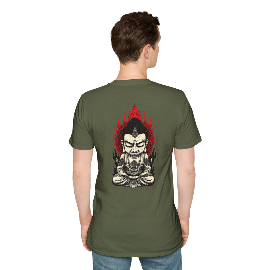 Buddha Flame T-Shirt — Fierce Meditating Buddha Graphic Tee