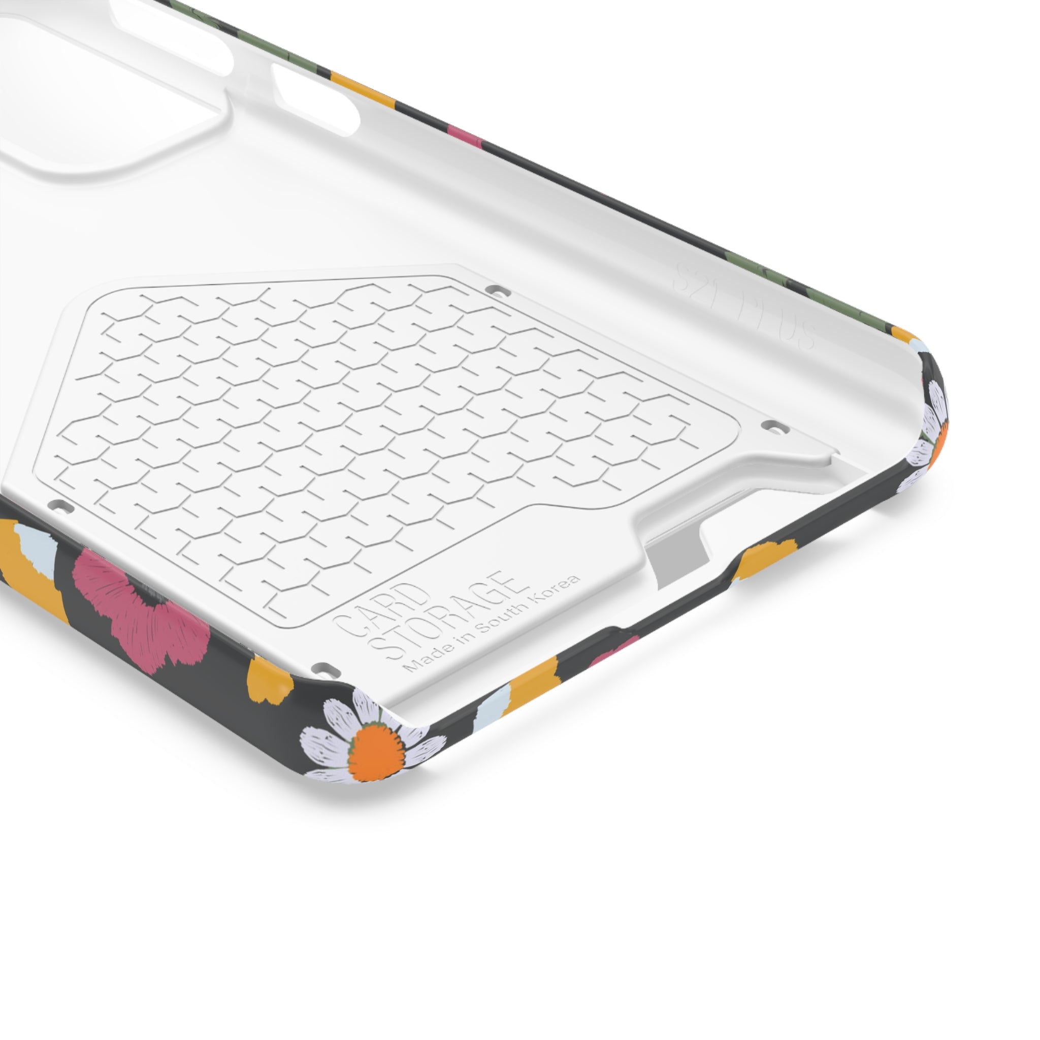 Floral Phone Case with Card Holder, Stylish Smartphone Accessory, Gifts for Her, Trendy Floral Design, Perfect for Spring & Summer