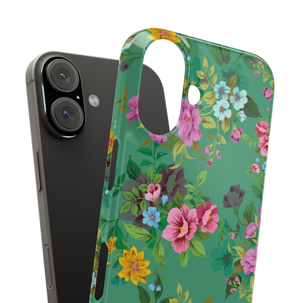 Floral Slim Phone Case - Cute Botanical Design, Gift for Spring, Nature Lovers, Customizable Phone Cover, Trendy Accessories, Flower Power