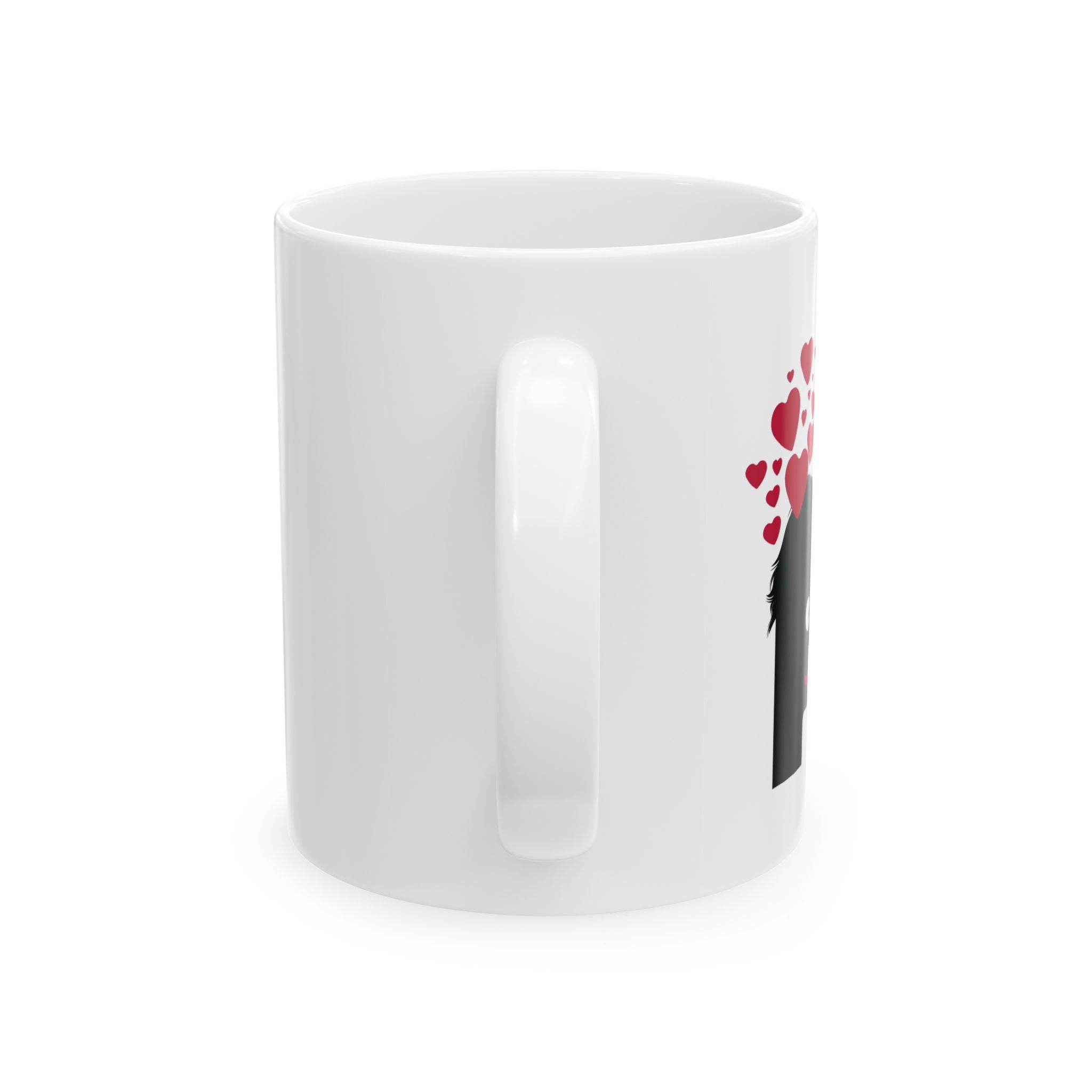 Romantic Ceramic Mug | Cute Coffee Cup for Valentine’s Day, Love Gift, Cozy Home Decor, Birthday Present, Heart Design