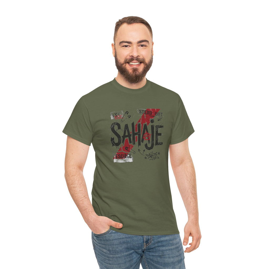 Sahaje Graphic Tee — Street Art Urban Casual T-Shirt