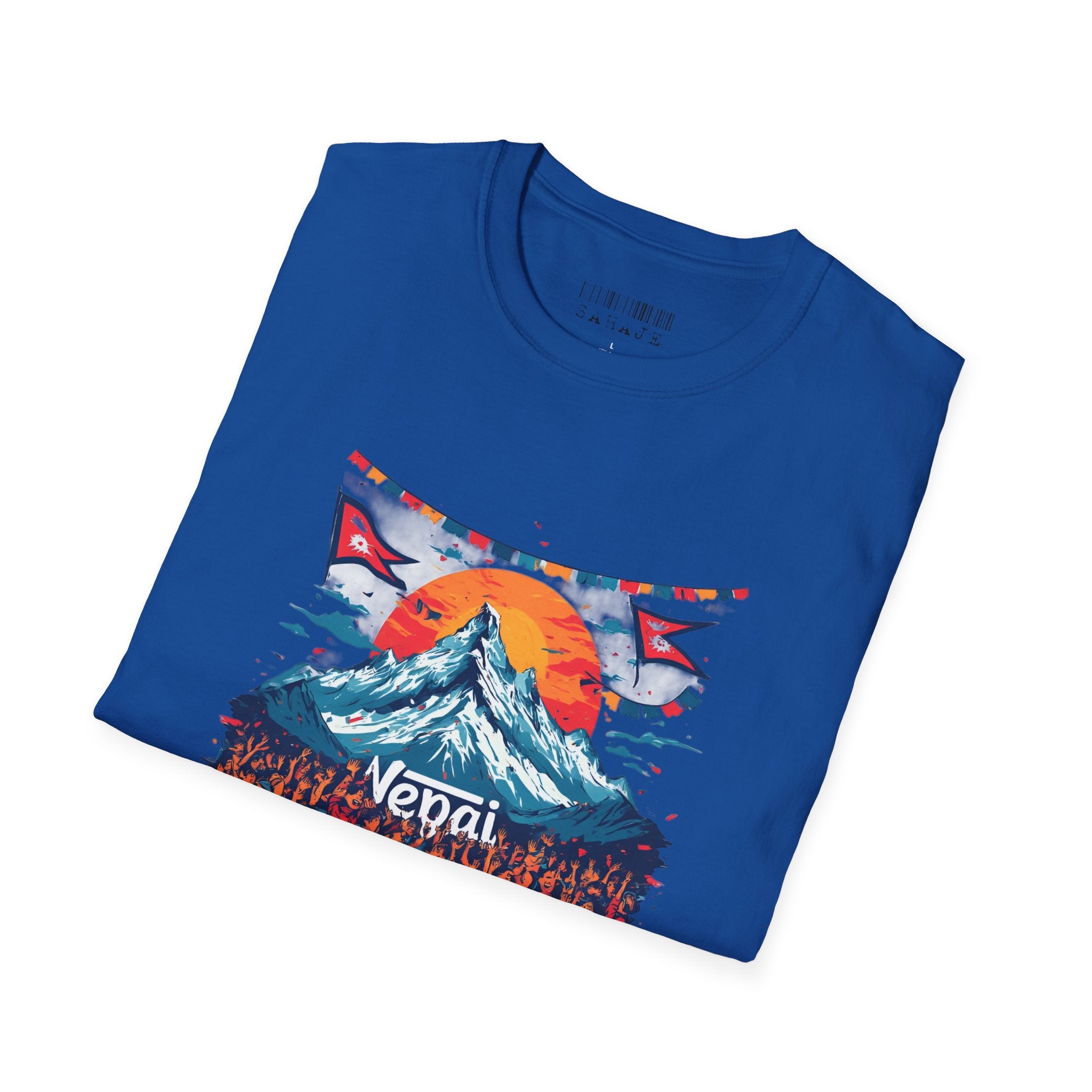 Nepal Mountain Sunrise T-Shirt — Retro Trekking Graphic Tee