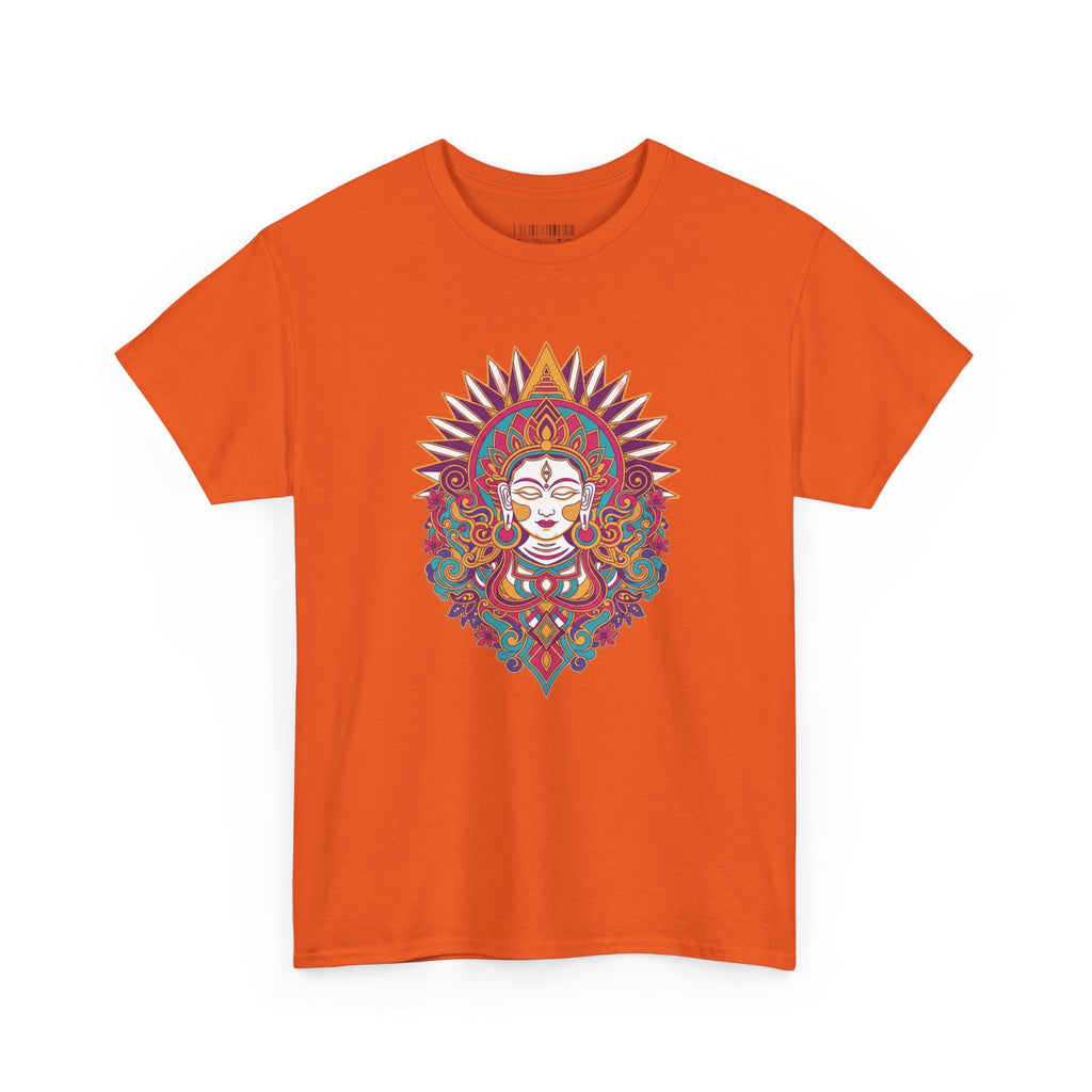 Spiritual Goddess Sun Mandala Tee — Colorful Boho Yoga T‑Shirt