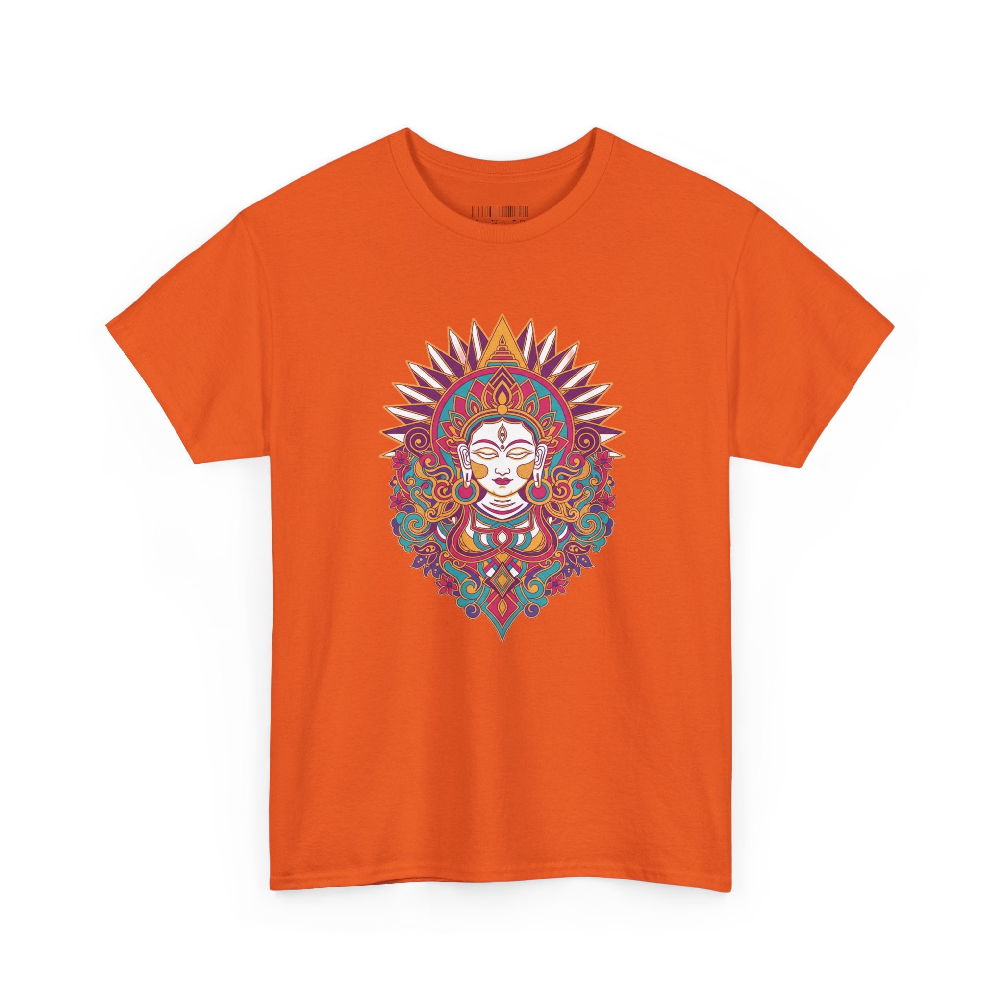 Spiritual Goddess Sun Mandala Tee — Colorful Boho Yoga T‑Shirt