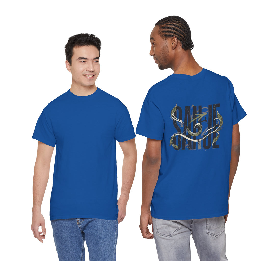 Graphic Tee — 'Savage' Typography with Snake Accent