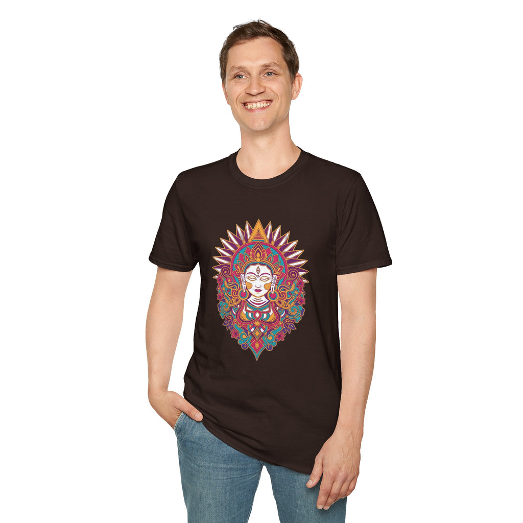 Mystic Goddess Mandala T-Shirt — Colorful Boho Spiritual Tee