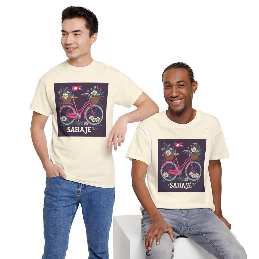 Sahaje Floral Bicycle T‑Shirt