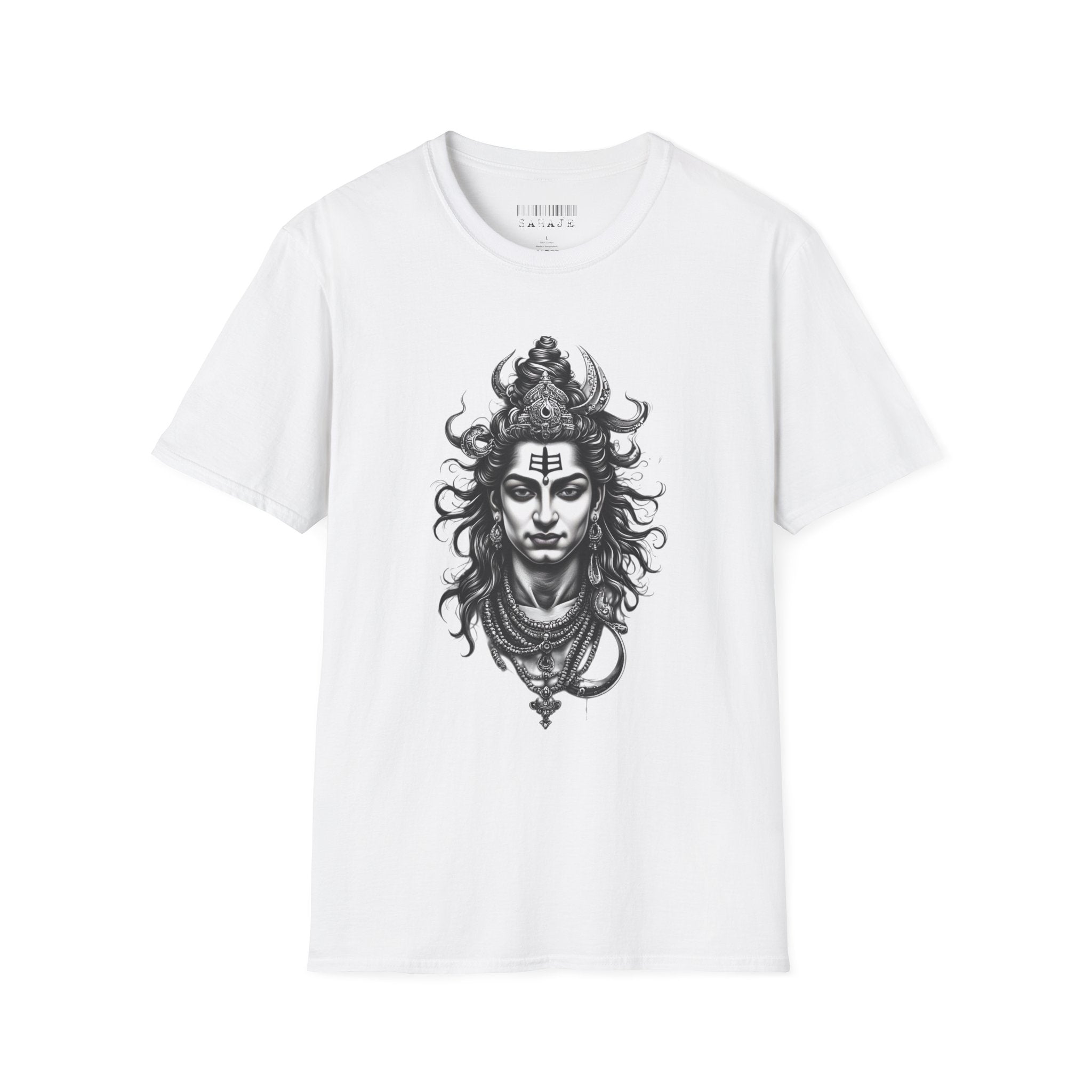 Shiva Portrait T-Shirt – Detailed Hindu Deity Graphic Tee