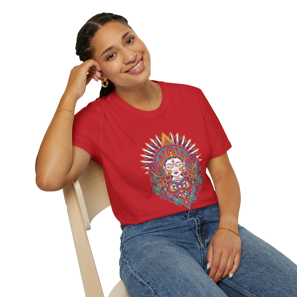 Mystic Goddess Mandala T-Shirt — Colorful Boho Spiritual Tee