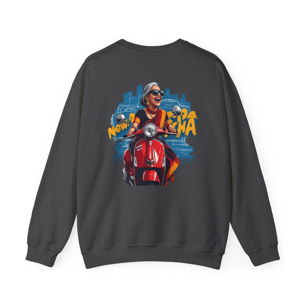 Crewneck Sweatshirt - New York City Scooter Ride Graphic