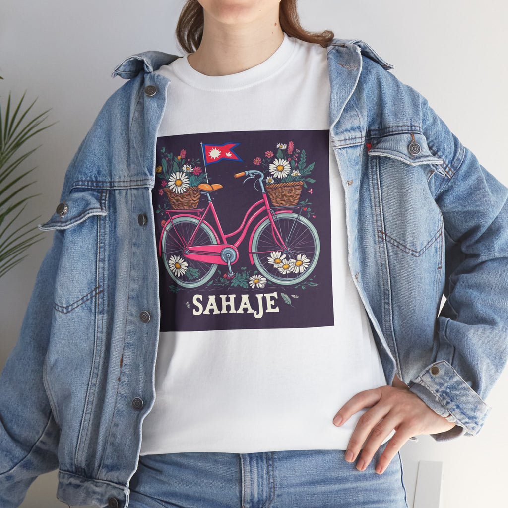 Sahaje Floral Bicycle T‑Shirt