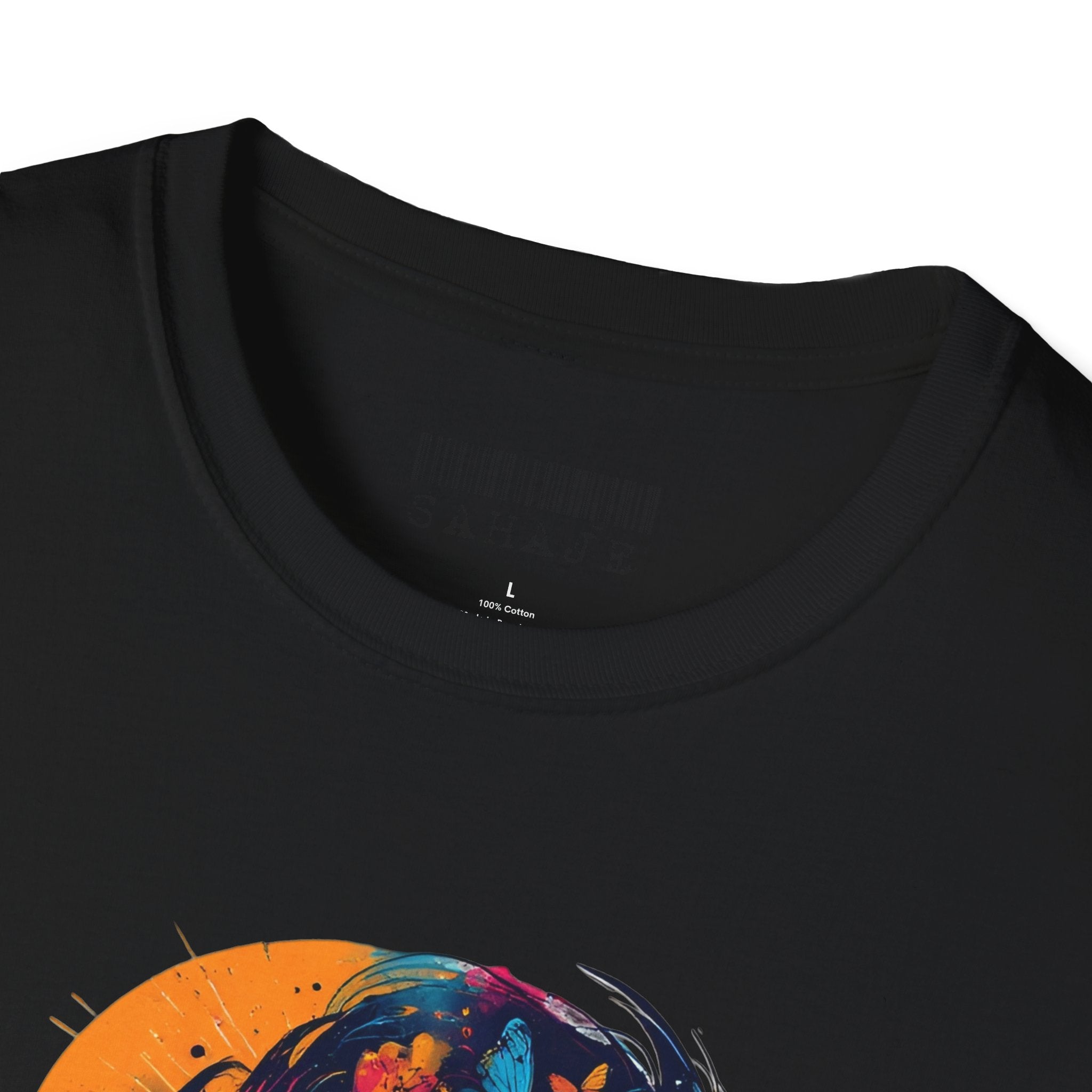 Butterfly Silhouette T-Shirt — Colorful Floral Profile Tee