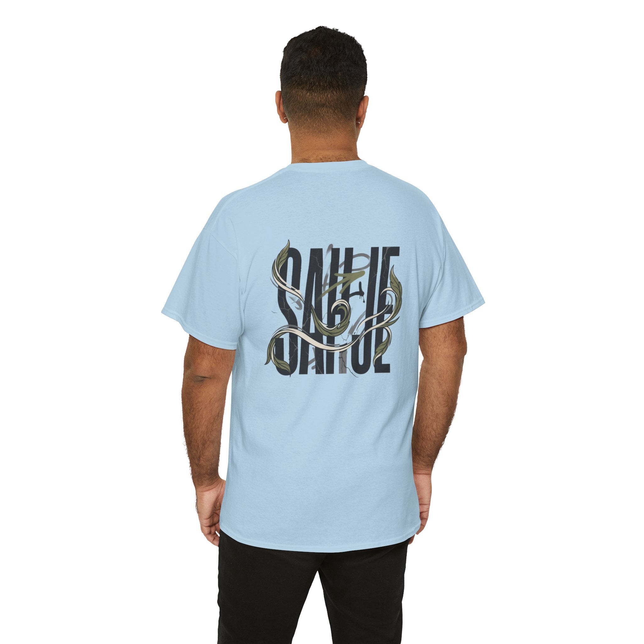 Graphic Tee — 'Savage' Typography with Snake Accent