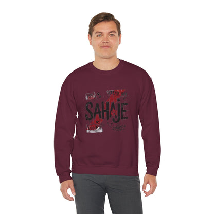 Sahaje Graphic Crewneck Sweatshirt – Streetwear Logo Pullover
