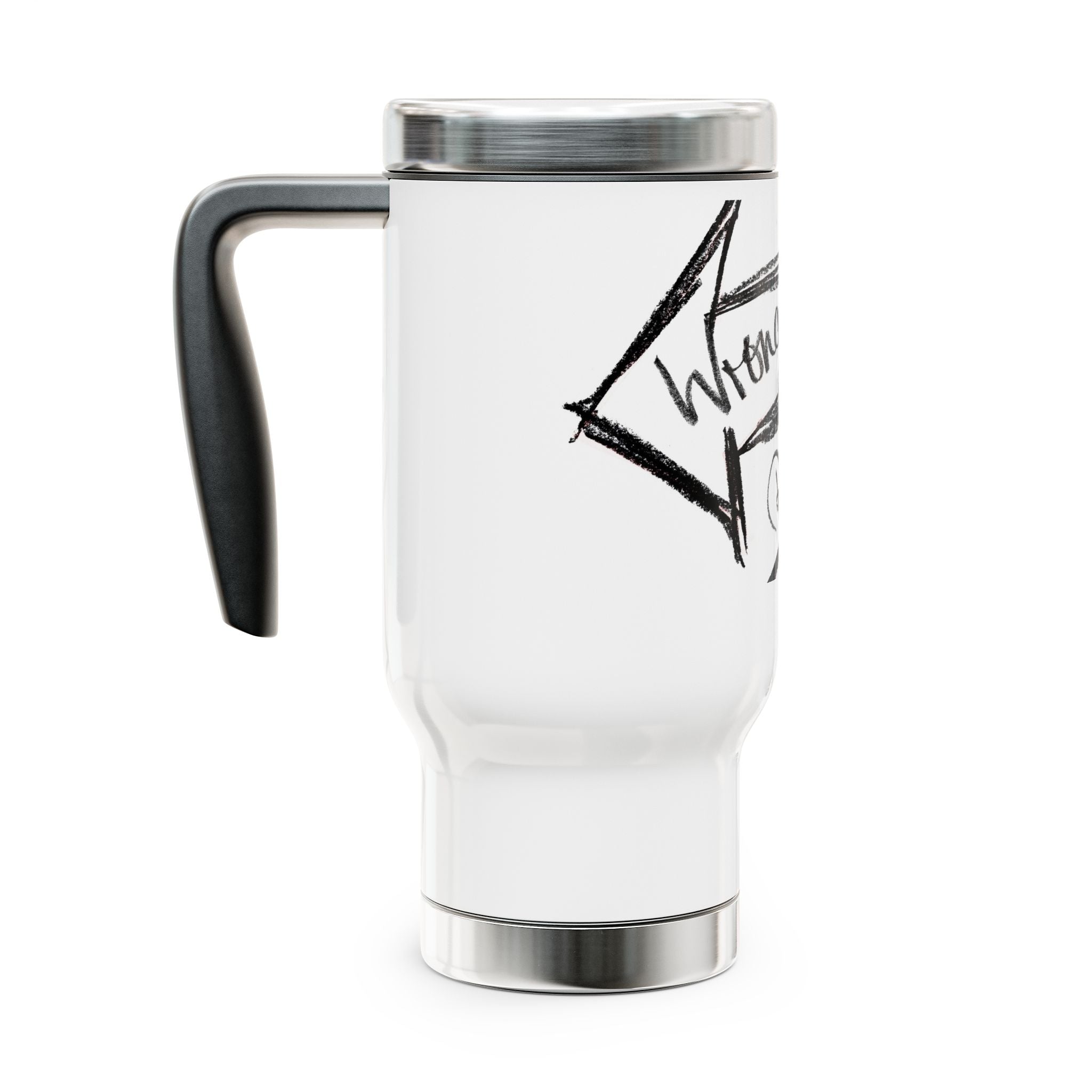 Stainless Steel Travel Mug - Wrong Way Right Way Design, Coffee Cup for Travel, Unique Gift for Commuters, Road Trip Mug, [...]