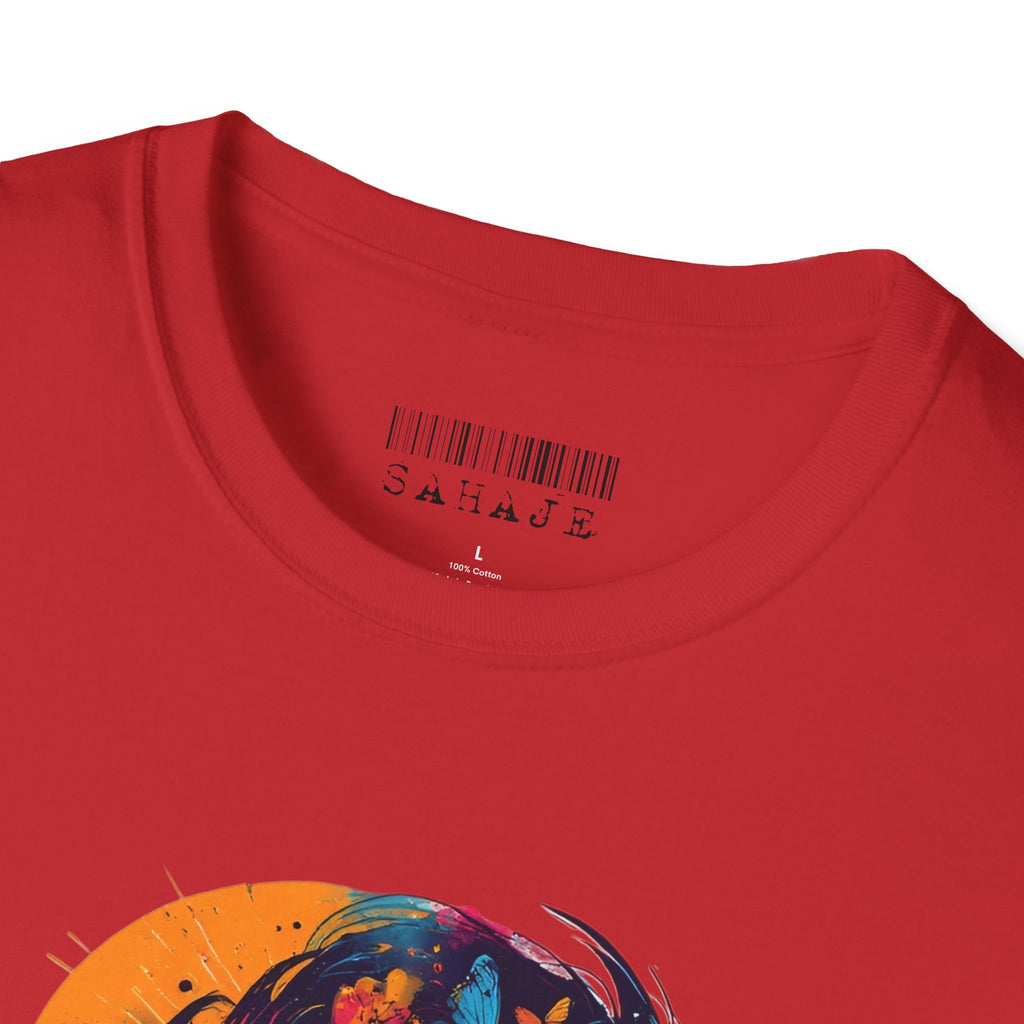 Butterfly Silhouette T-Shirt — Colorful Floral Profile Tee