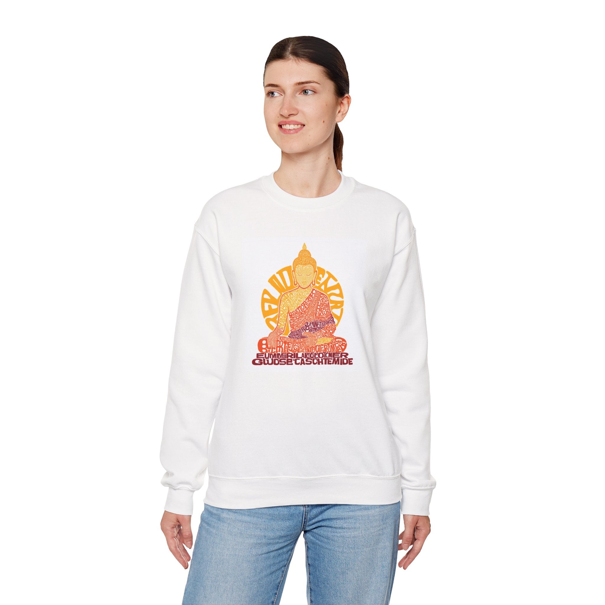 Buddha Graphic Sweatshirt — "Choose Compassion" Meditation Crewneck