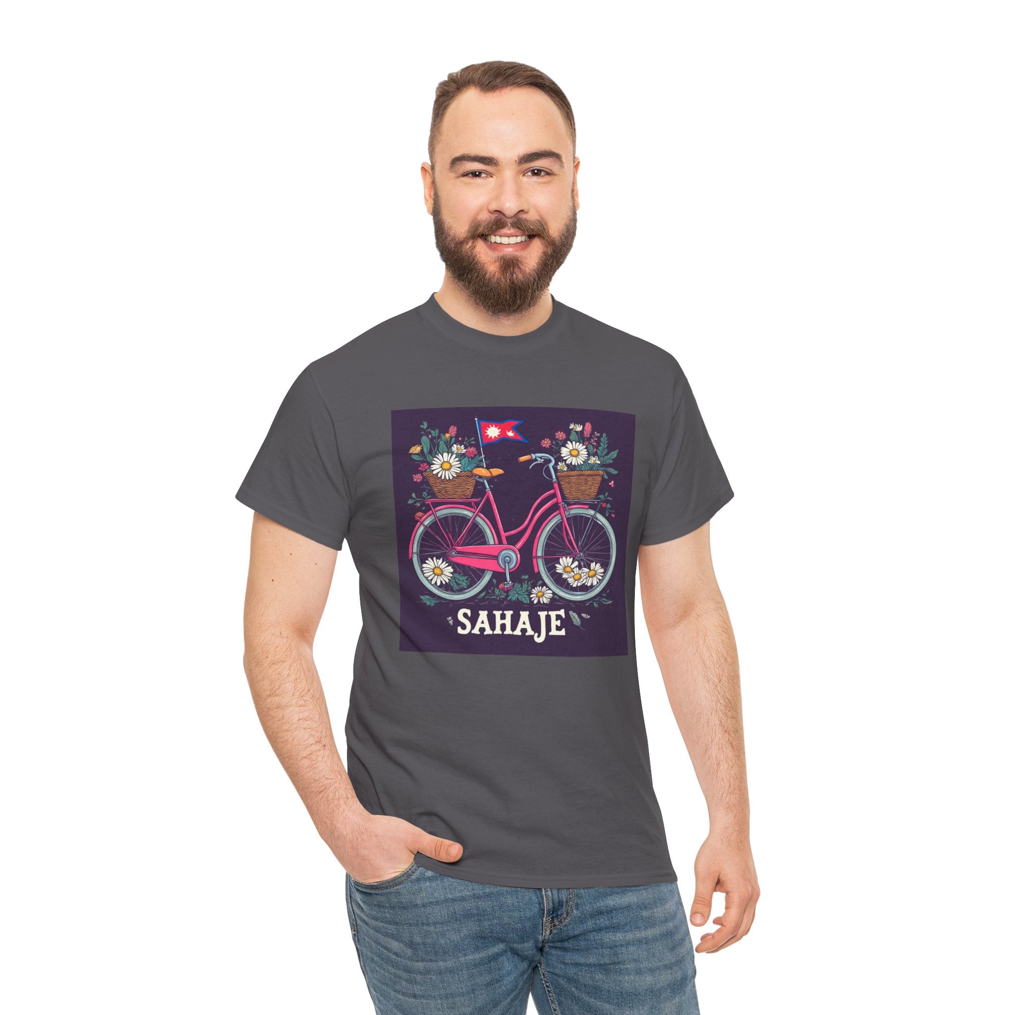 Sahaje Floral Bicycle T‑Shirt