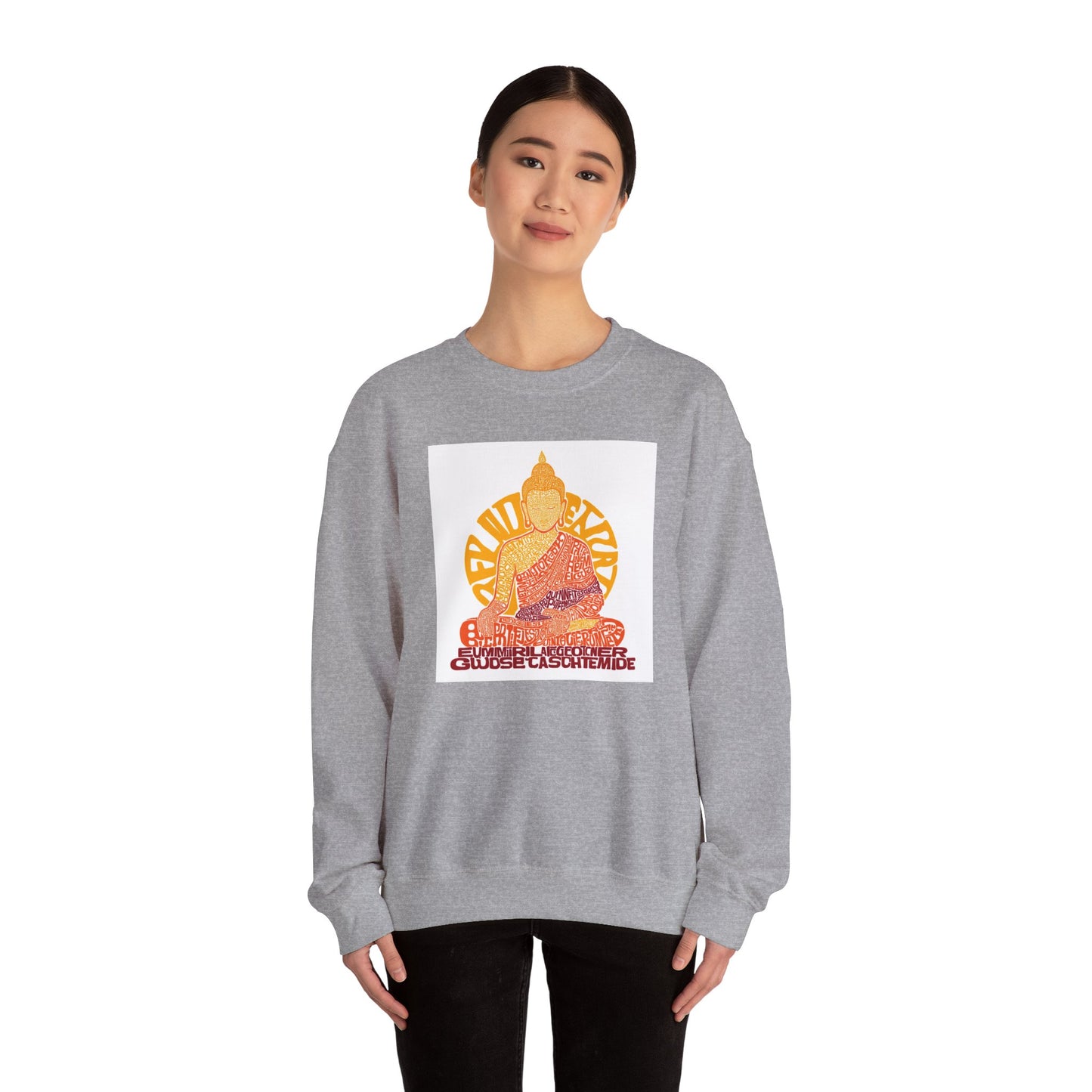 Buddha Graphic Sweatshirt — "Choose Compassion" Meditation Crewneck