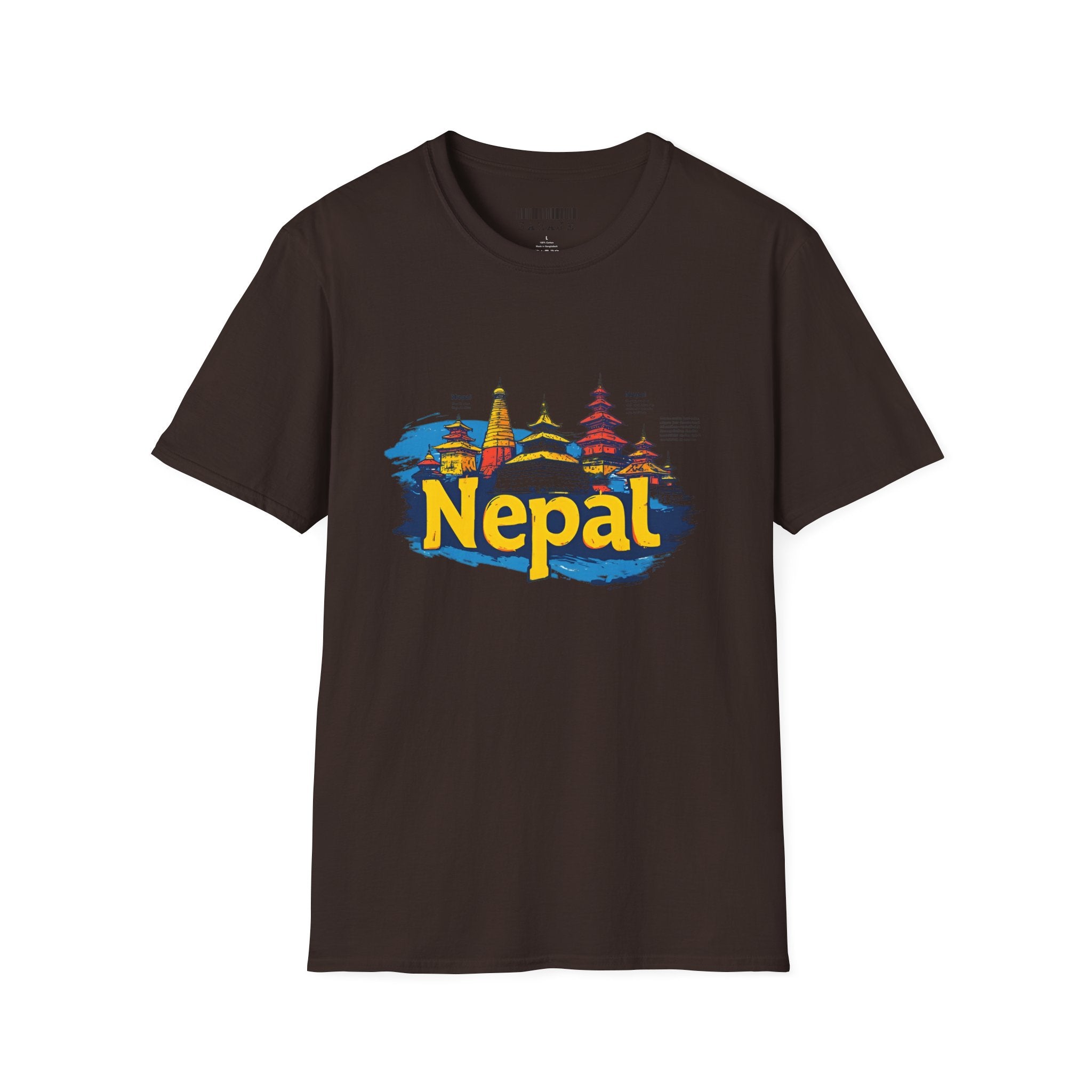 Nepal Temple Skyline T-Shirt – Nepali Cultural Heritage Graphic Tee, Travel & Spiritual Design