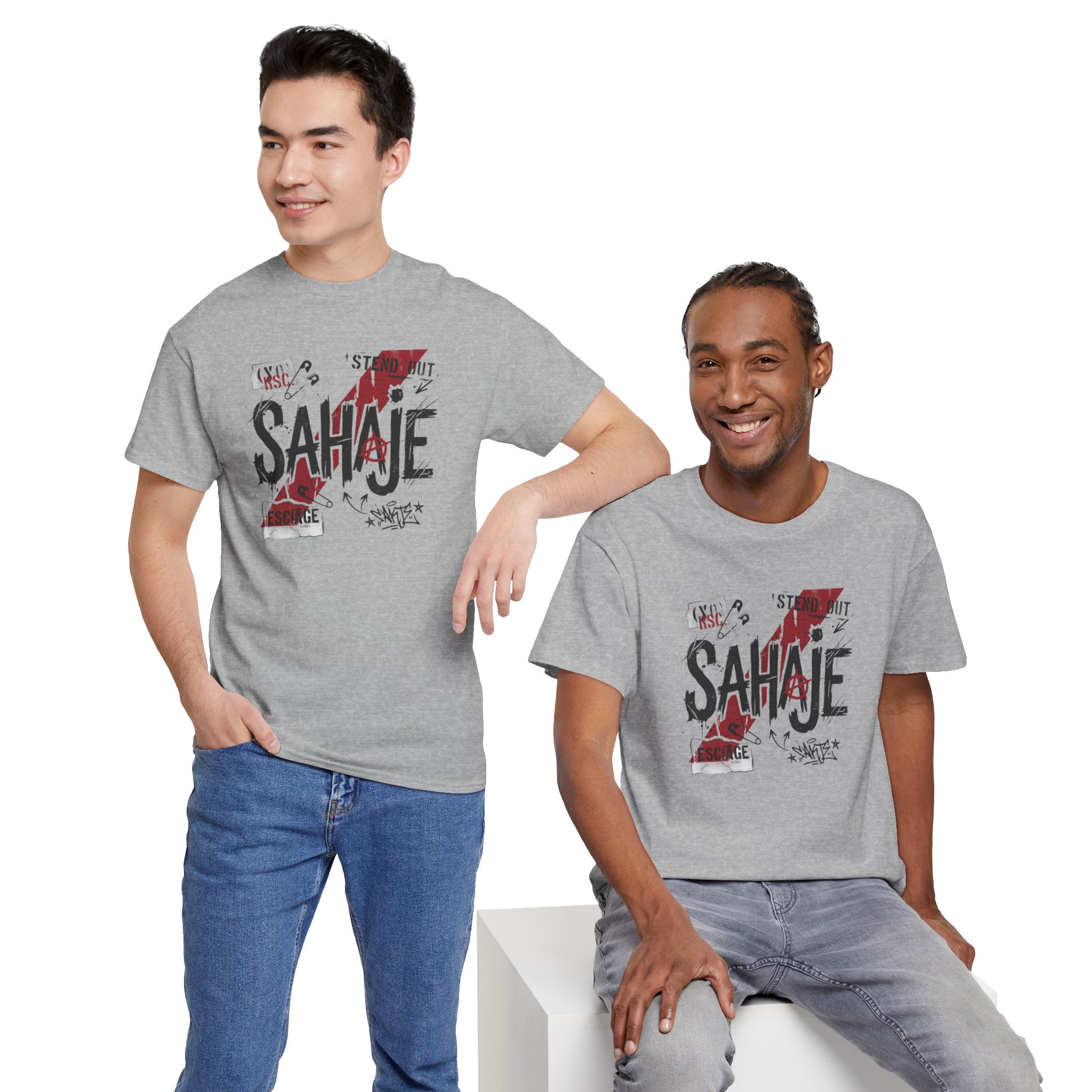 Sahaje Graphic Tee — Street Art Urban Casual T-Shirt