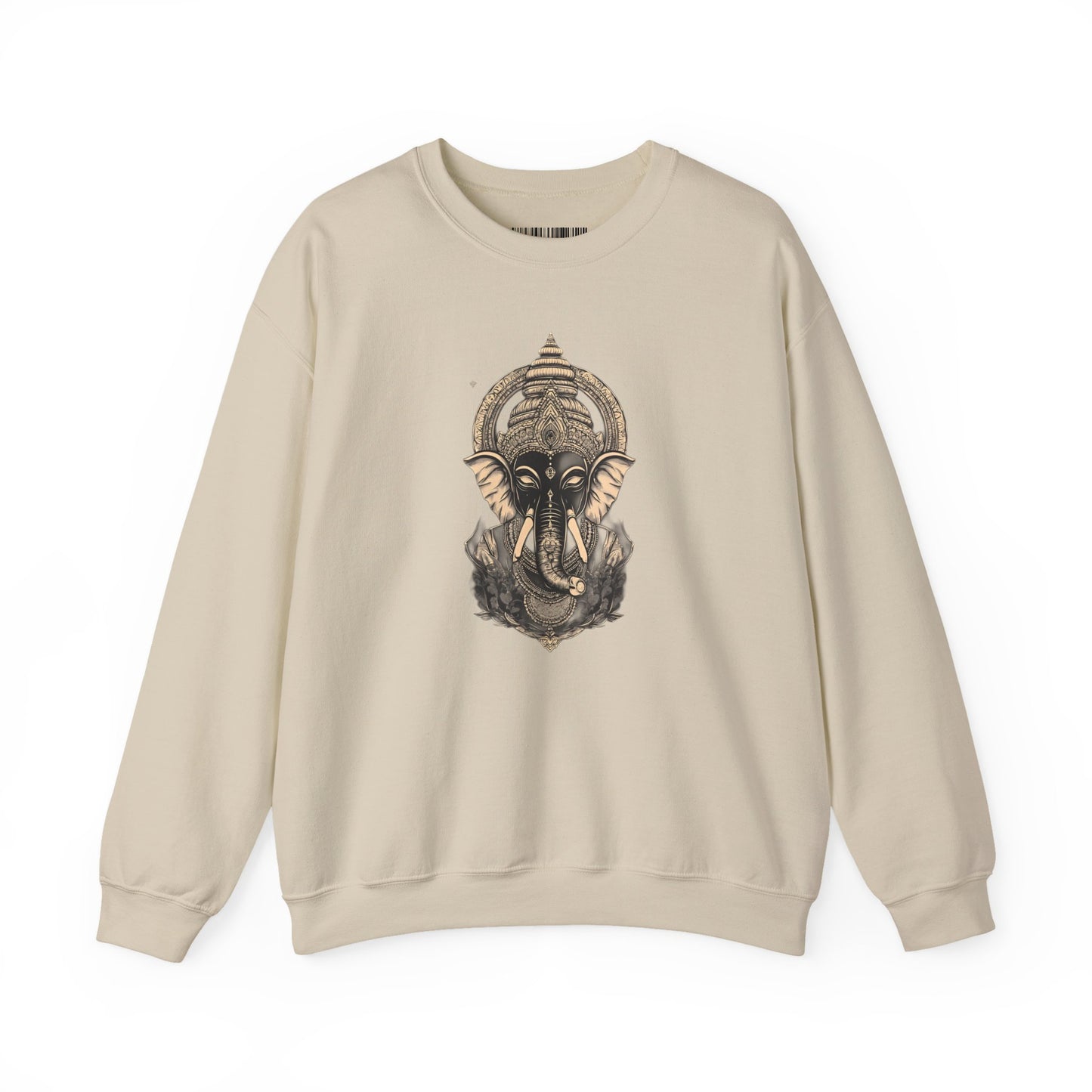 Elephant Mandala Crewneck Sweatshirt — Spiritual Indian-Inspired Graphic