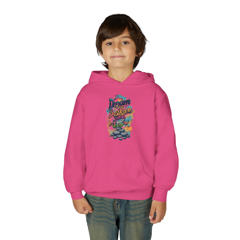 Dream Chasin' Youth Hoodie — Colorful Motivational Graphic Hoodie