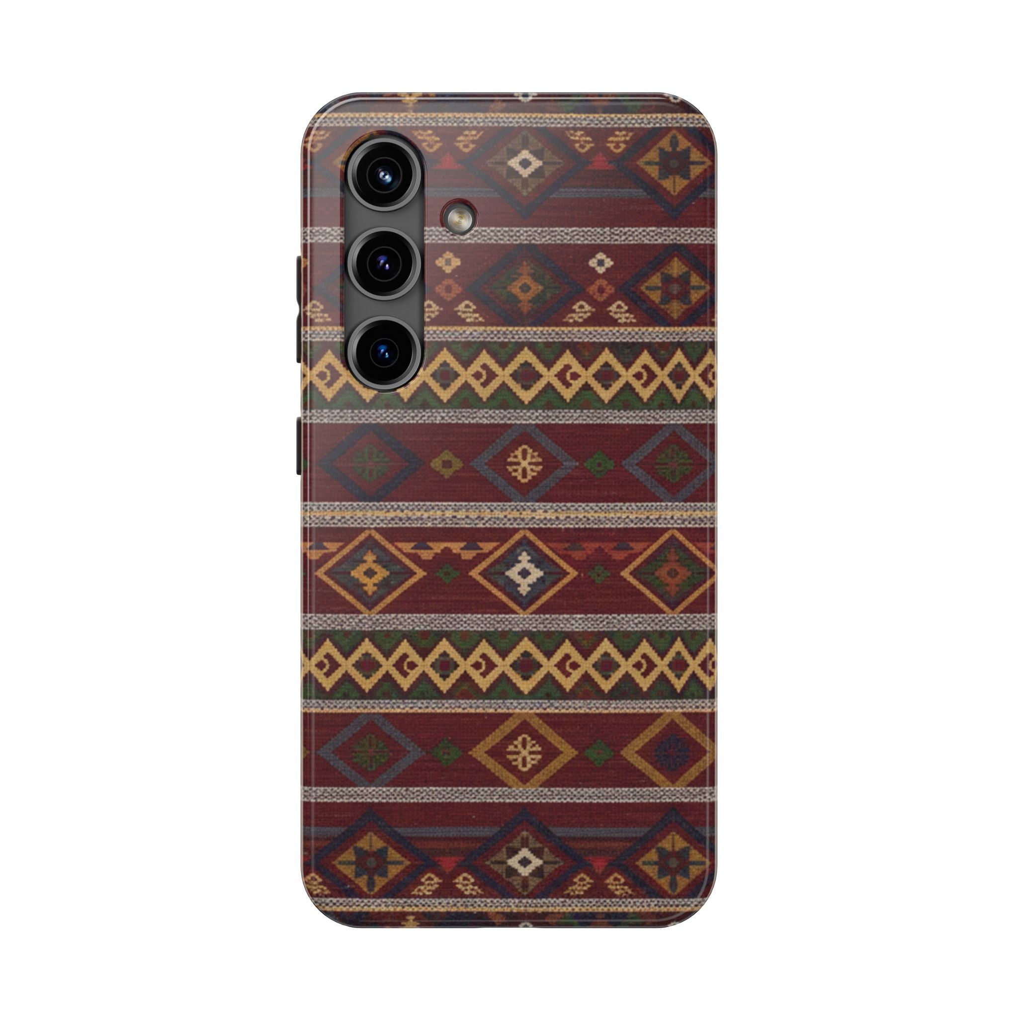 Aztec Pattern Tough Phone Case — Rustic Tribal Protective Cover