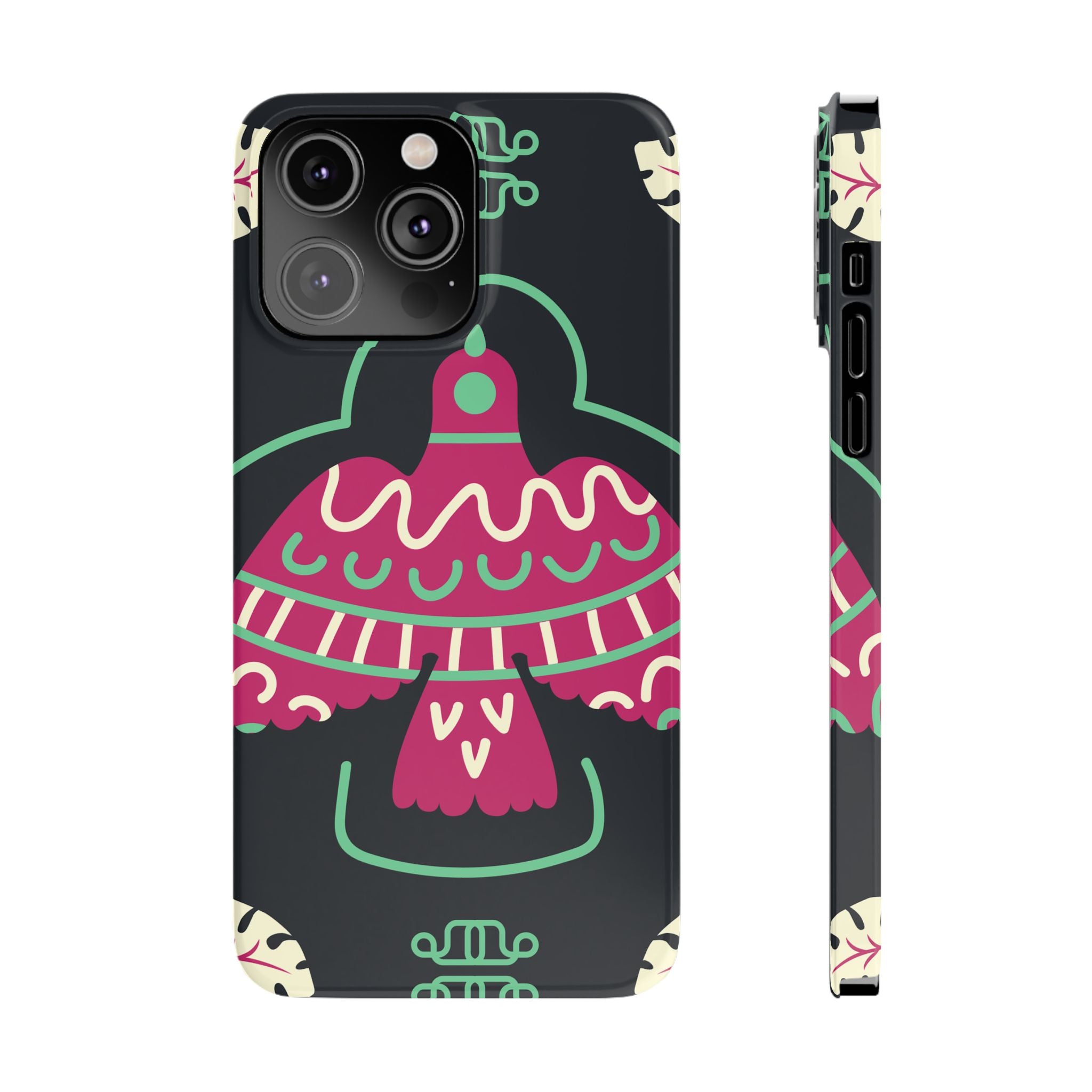 Colorful Bird Slim Phone Case, Bohemian Style Phone Cover, Gift for Nature Lovers, Unique Bird Design, Trendy Mobile Accessory