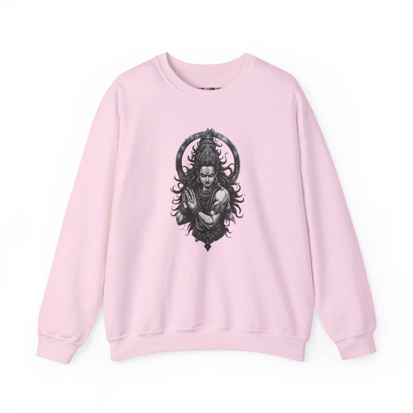 Shiva Meditation Crewneck Sweatshirt — Detailed Shiva Portrait Spiritual Yoga Pullover