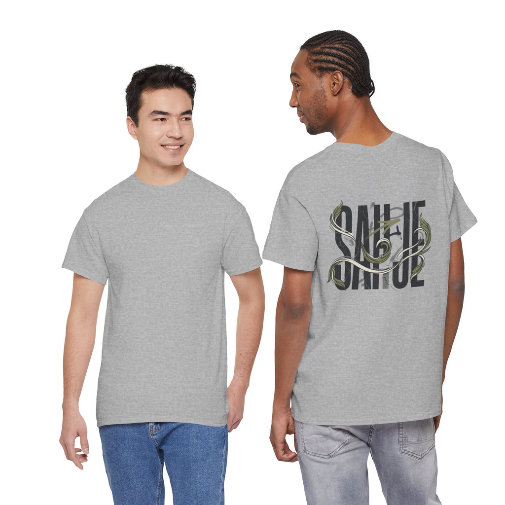 Graphic Tee — 'Savage' Typography with Snake Accent