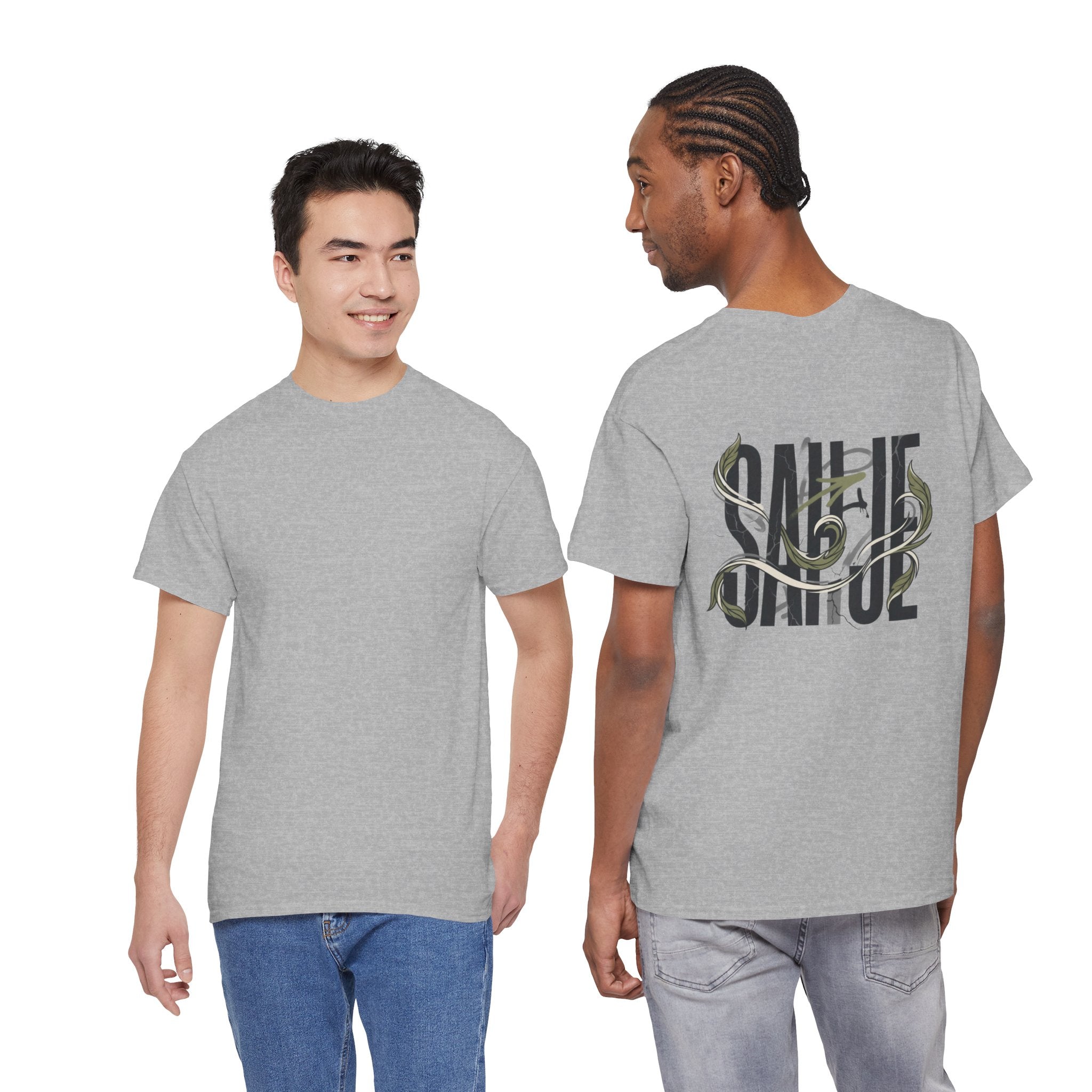 Graphic Tee — 'Savage' Typography with Snake Accent