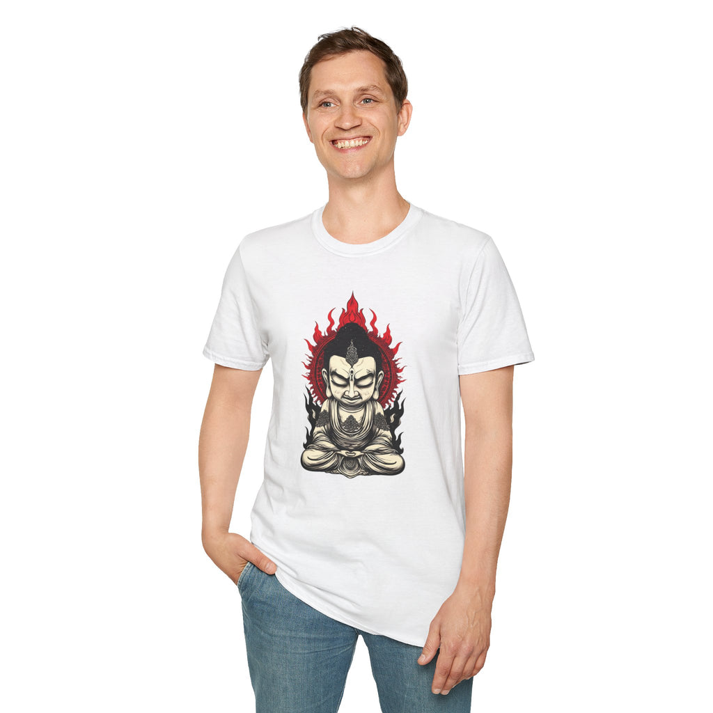 Buddha Flame T-Shirt — Meditative Buddha Graphic Tee