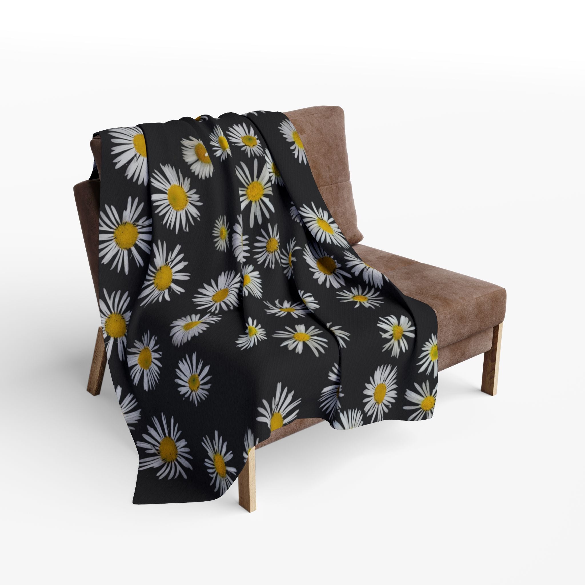 Daisy Scatter Arctic Fleece Blanket — Cozy Floral Throw