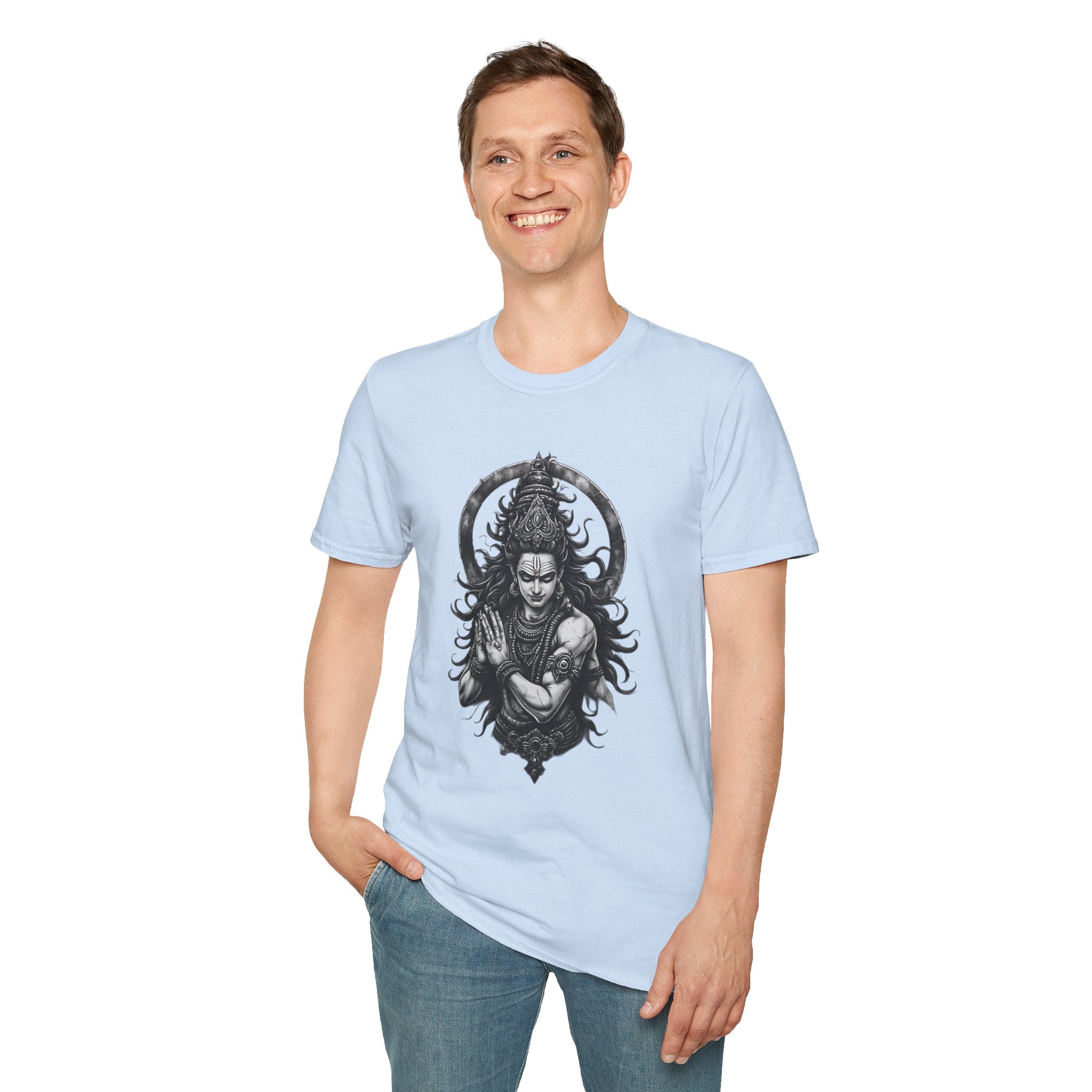 Shiva Portrait T‑Shirt – Intricate Hindu Deity Art Tee