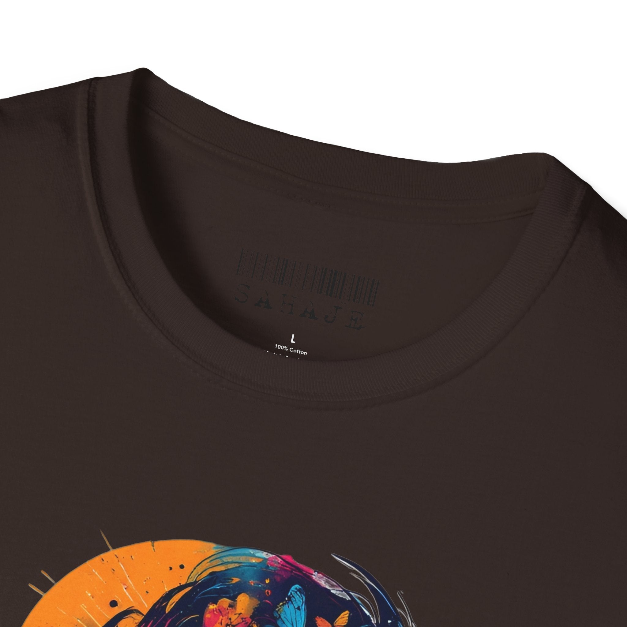 Butterfly Silhouette T-Shirt — Colorful Floral Profile Tee