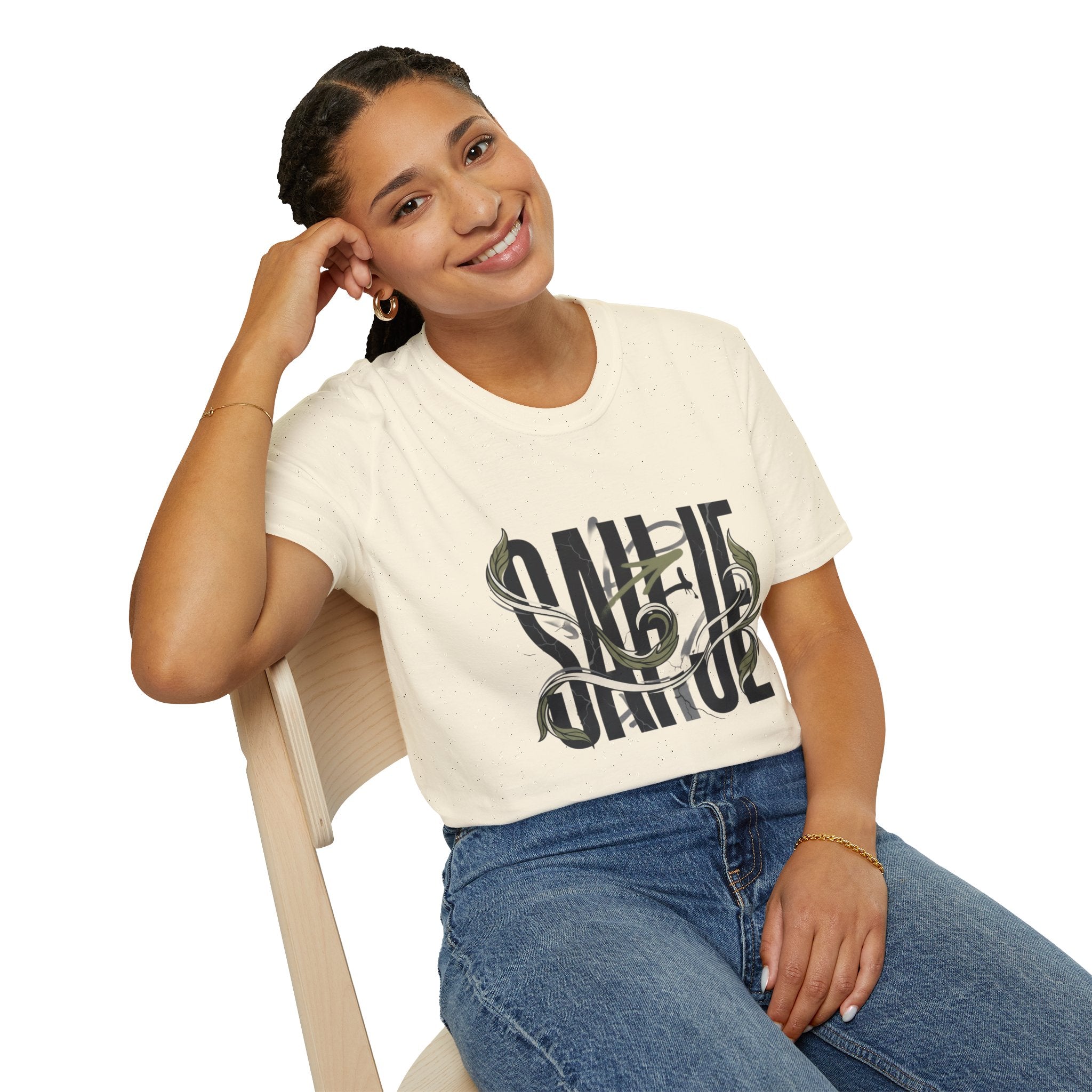 Saurus Graphic T-Shirt — Retro Block Lettering with Snake Illustration