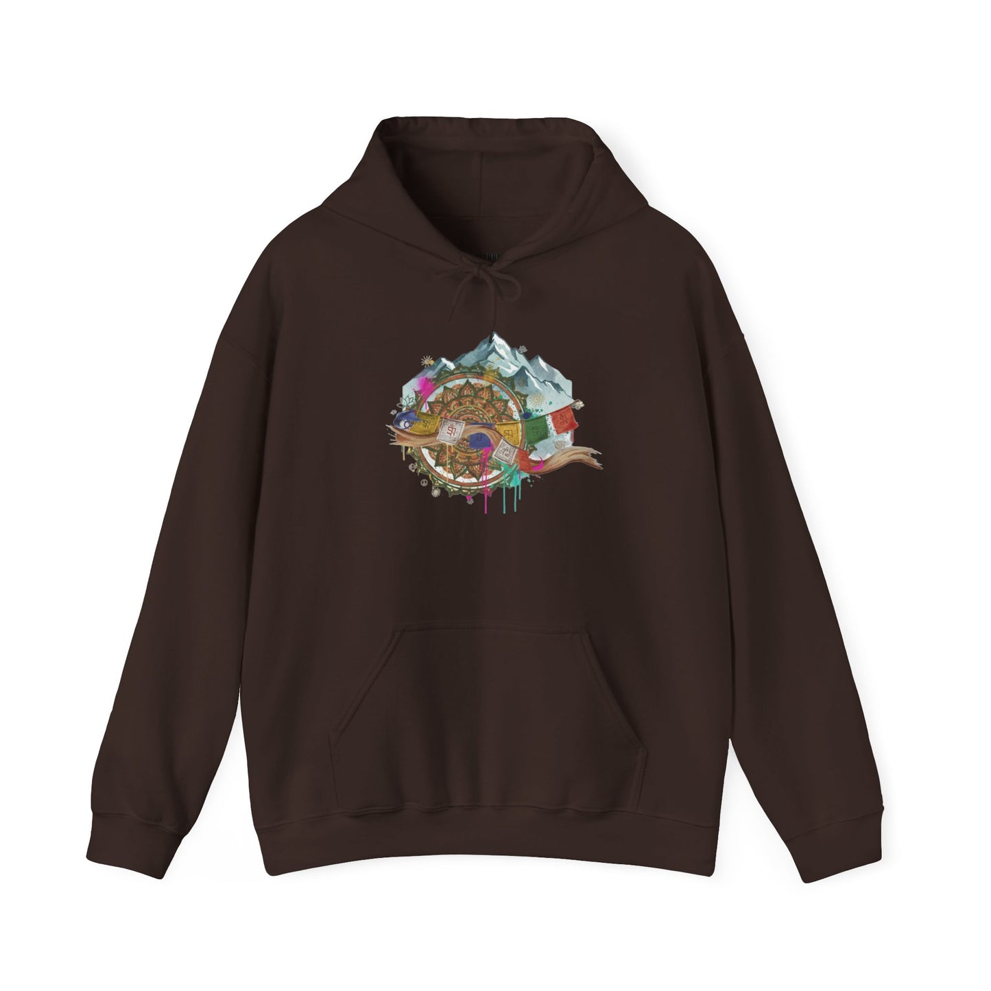 Adventure Landscape Hoodie — Cozy Mountain & Cabin Graphic Sweatshirt