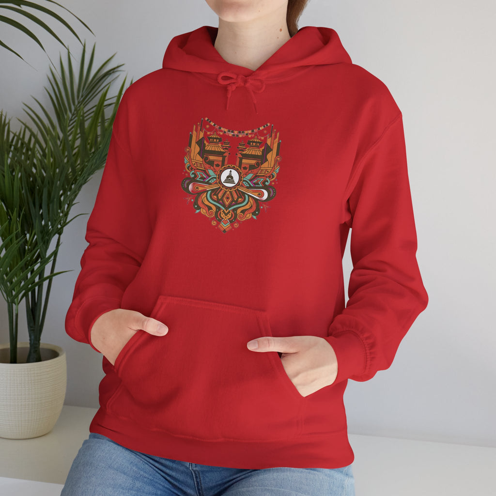 Spiritual Mandala Buddha Hoodie — Colorful Meditation Graphic Sweatshirt