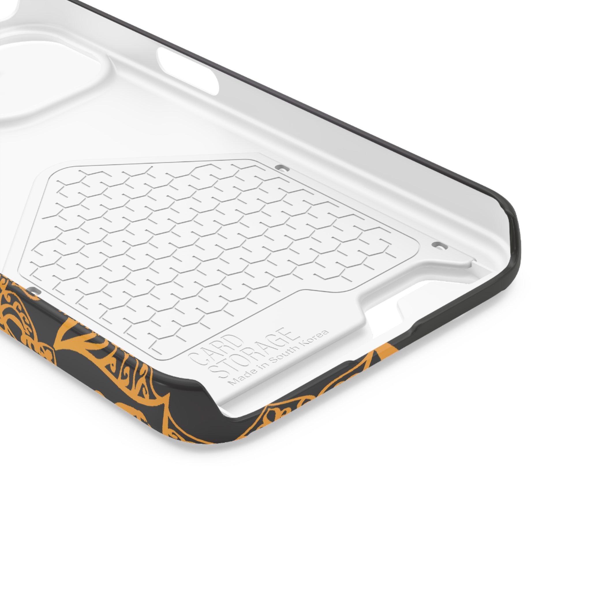 Elegant Mandala Phone Case With Card Holder, Boho Chic Gift, Smartphone Protector, Functional Accessory, Stylish Tech Decor