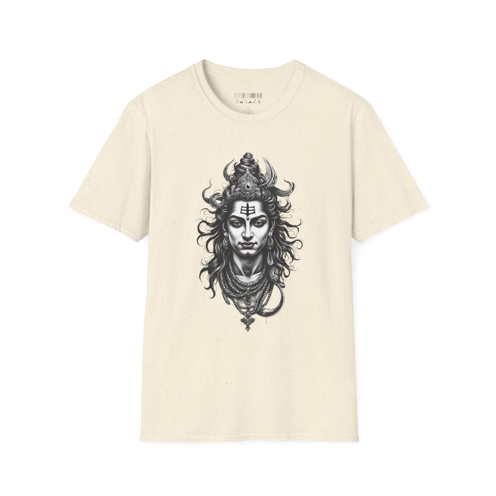 Shiva Portrait T-Shirt – Detailed Hindu Deity Graphic Tee