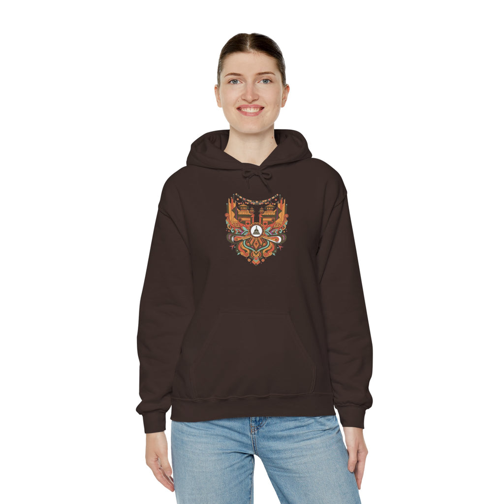 Spiritual Mandala Buddha Hoodie — Colorful Meditation Graphic Sweatshirt
